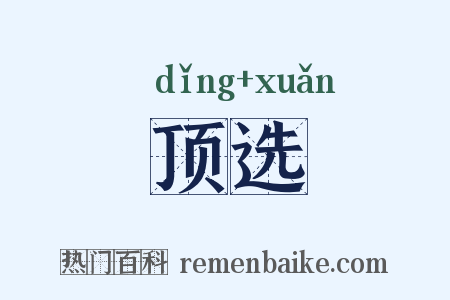 顶选是什么意思的图片